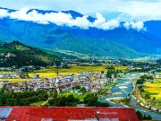 Cloudy Mountain View in Bhutan