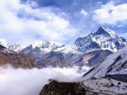 Snowy Mountain in Nepal