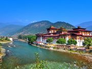 Wangdue Phodrang Valley in Bhutan
