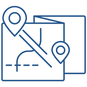 Travel Route Map Icon